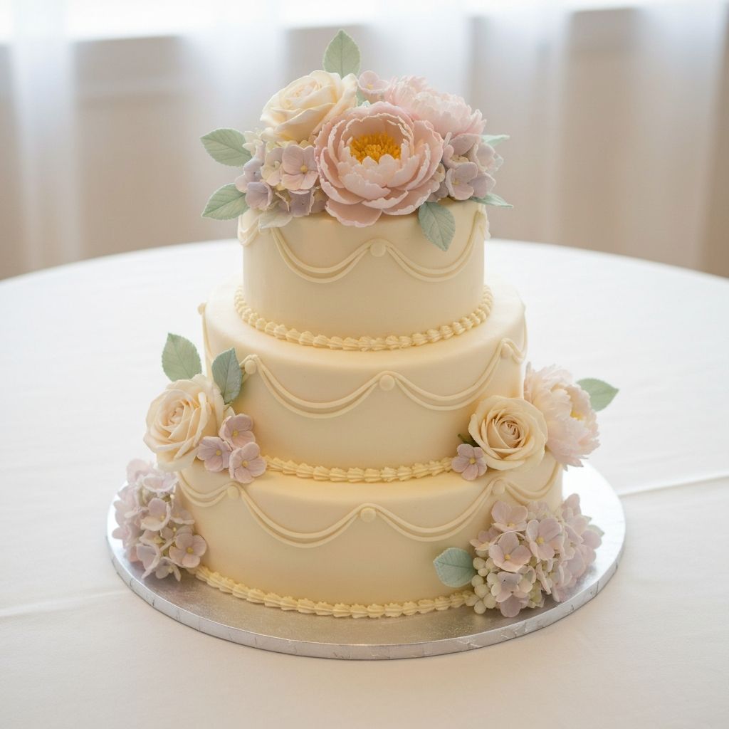 Pastel elegante de bodas